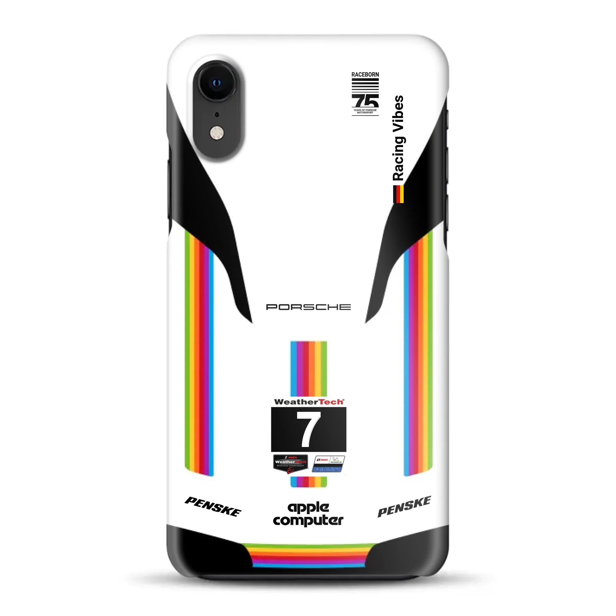 Porsche 963 Apple Retro Livery - Individuelle Hardcase Hülle für iPhone