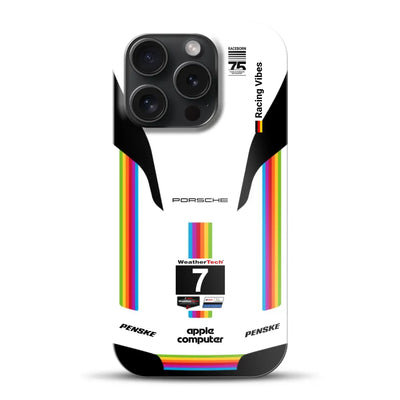 Porsche 963 Apple Retro Livery - Individuelle Hardcase Hülle für iPhone