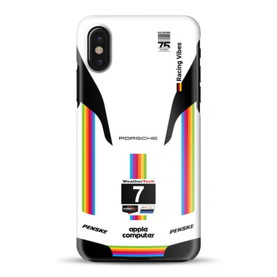 Porsche 963 Apple Retro Livery - Individuelle Hardcase Hülle für iPhone
