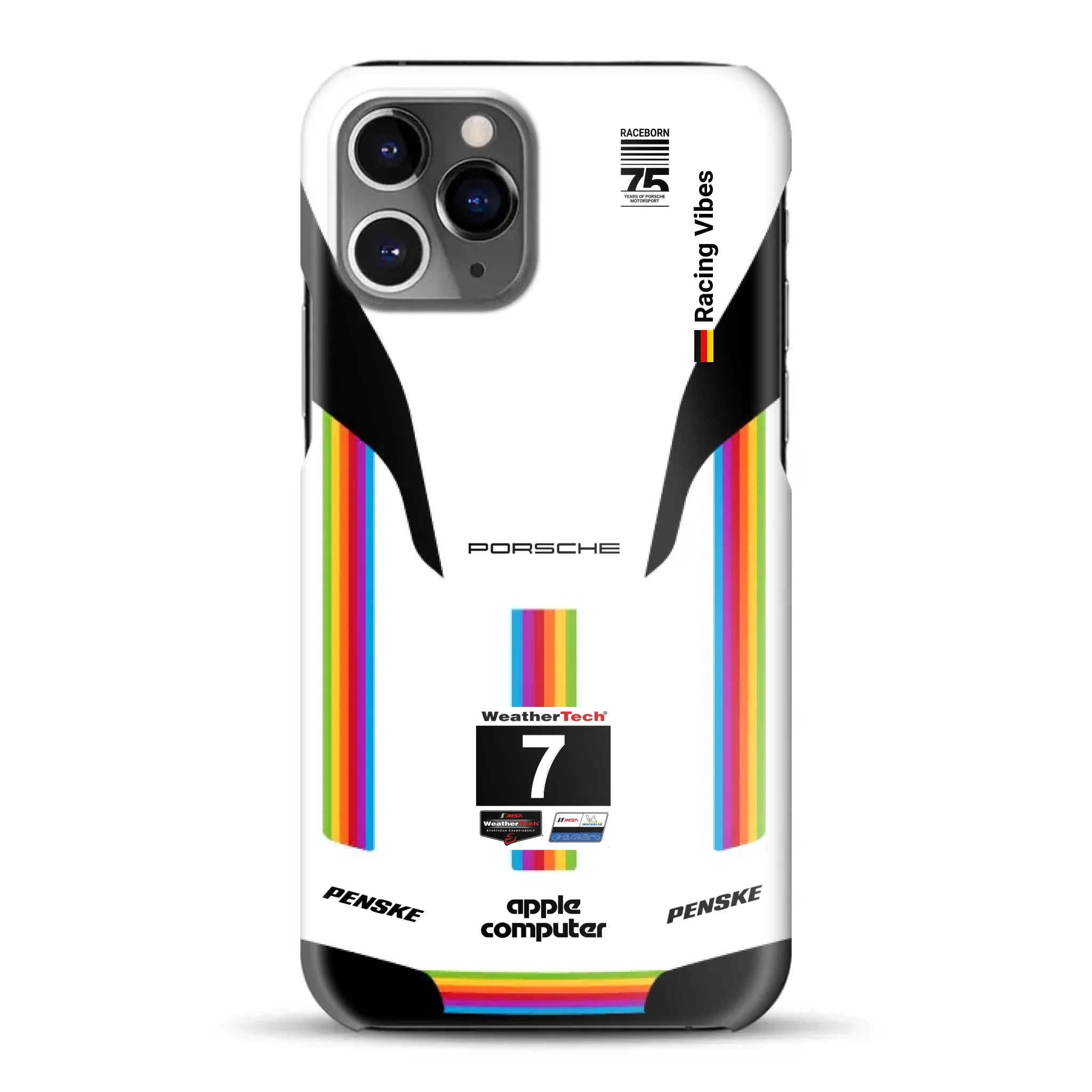 Porsche 963 Apple Retro Livery - Individuelle Hardcase Hülle für iPhone