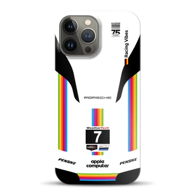 Porsche 963 Apple Retro Livery - Individuelle Hardcase Hülle für iPhone