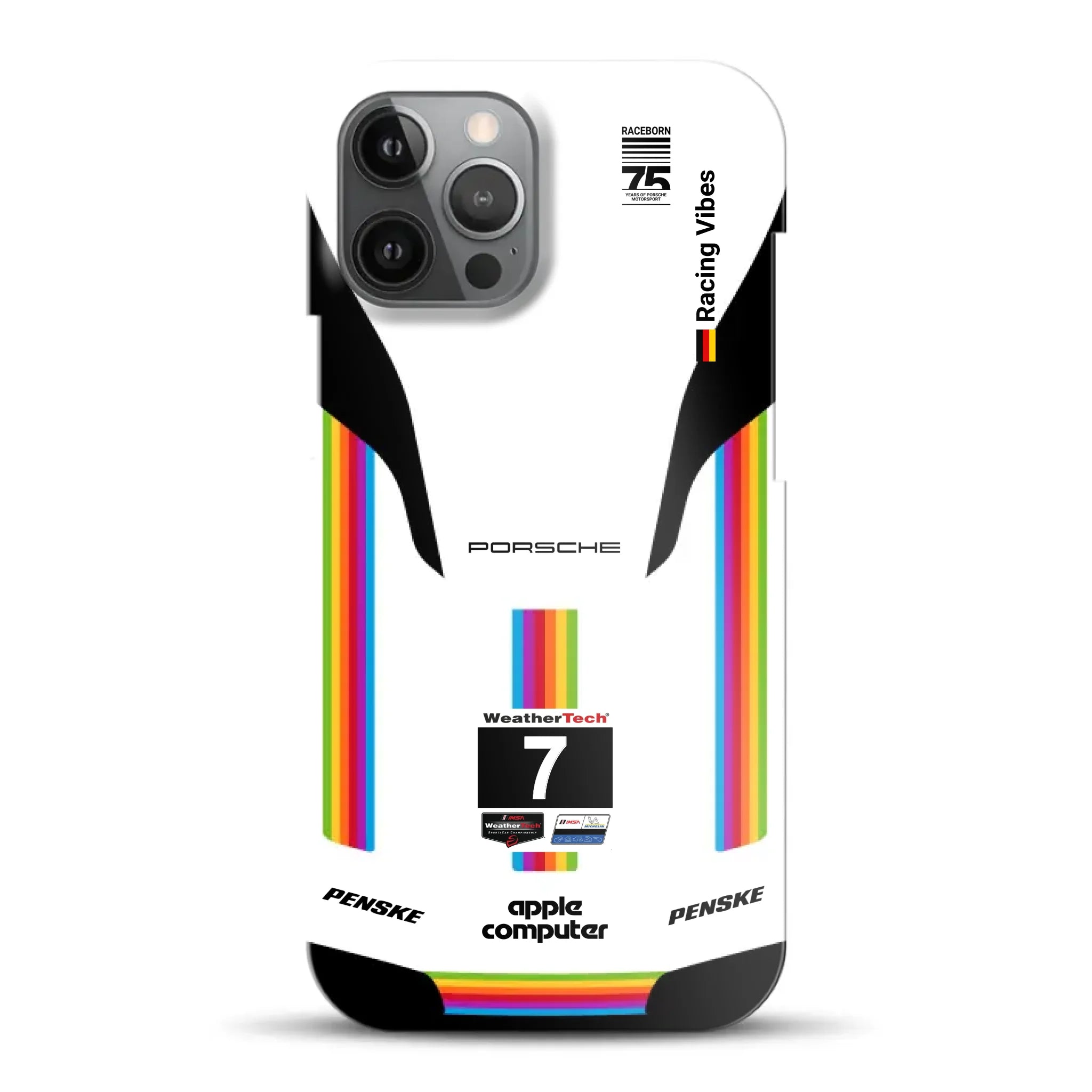 Porsche 963 Apple Retro Livery - Individuelle Hardcase Hülle für iPhone