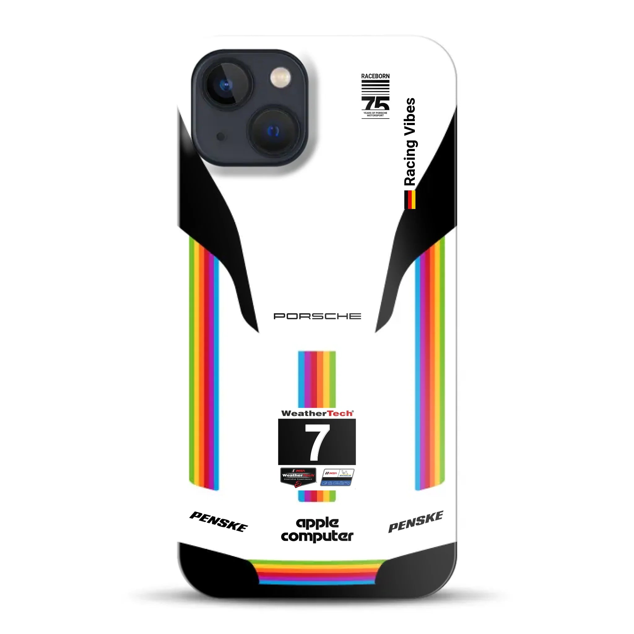 Porsche 963 Apple Retro Livery - Individuelle Hardcase Hülle für iPhone
