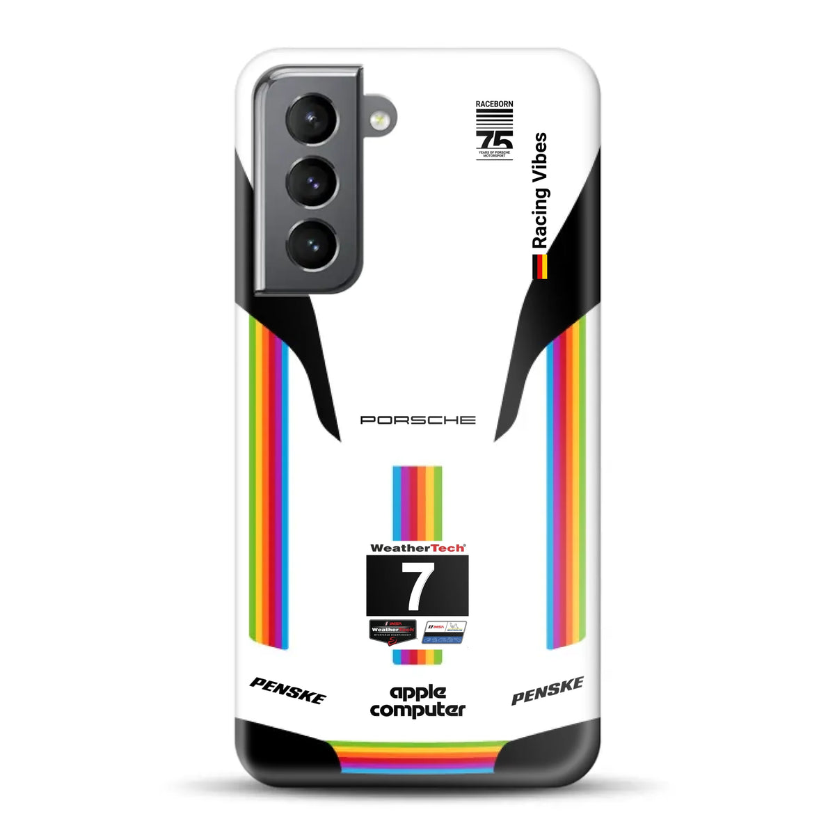 Porsche 963 Apple Retro Livery - Individuelle Hardcase Hülle für Samsung