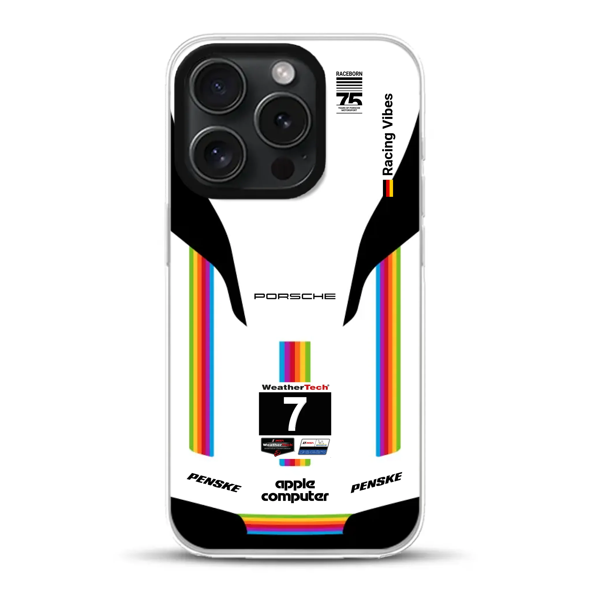 Porsche 963 Apple Retro Livery - Custom Hybrid Case with MagSafe