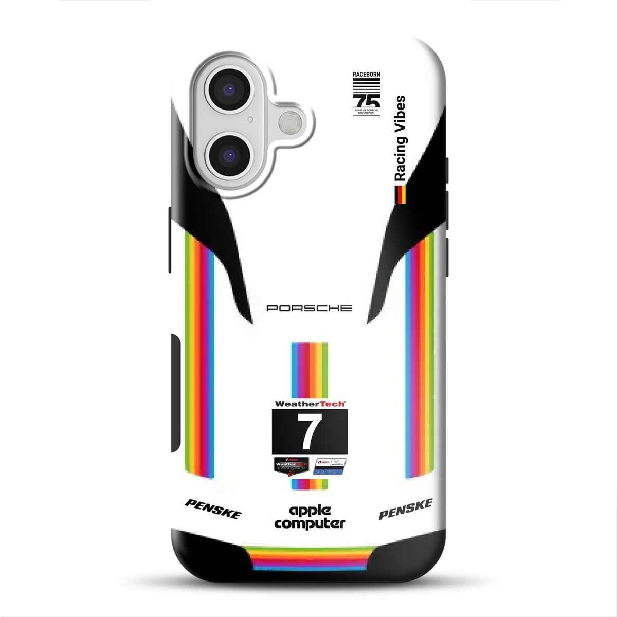 Porsche 963 Apple Retro Livery - Personnalisé Premium Case pour iPhone