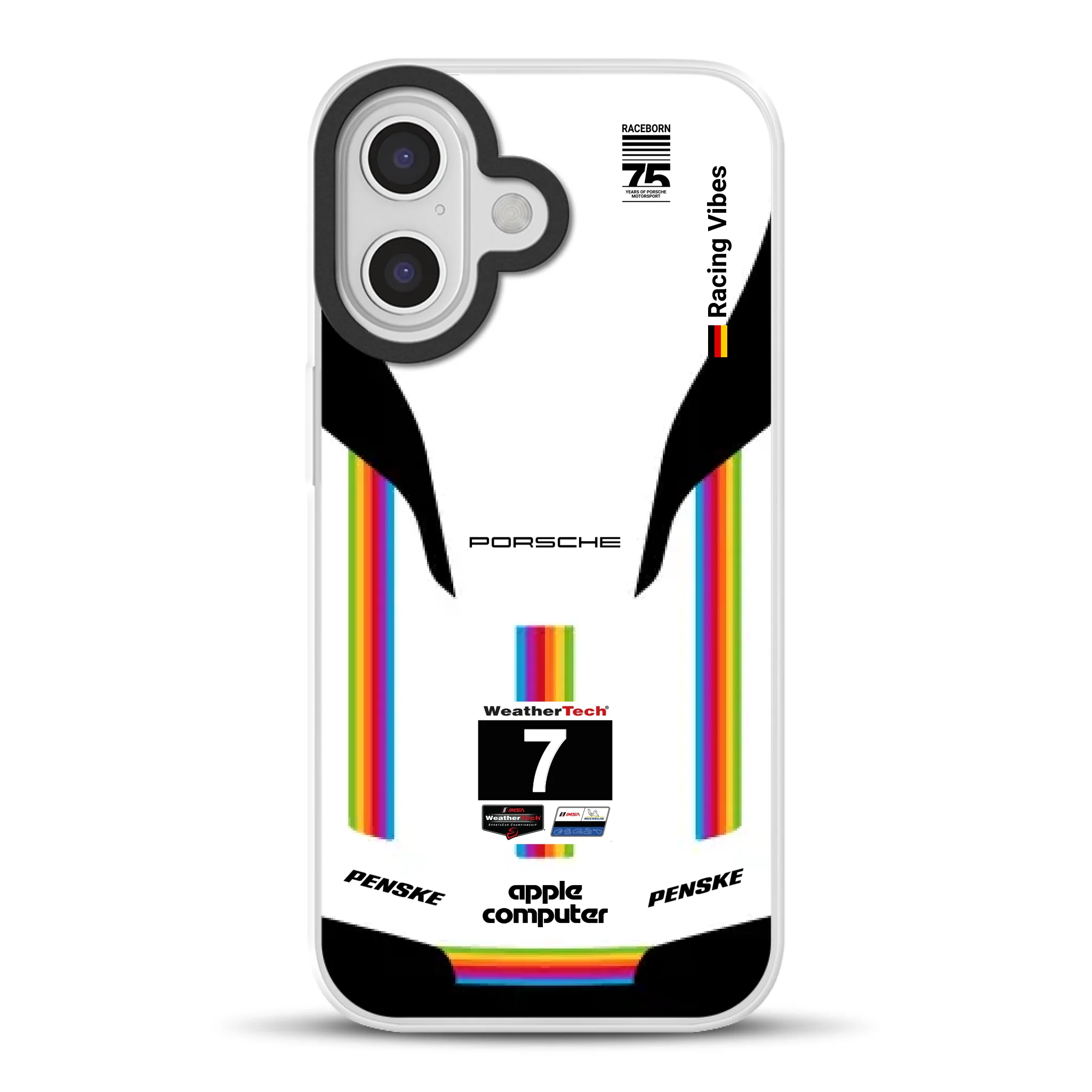 Porsche 963 Apple Retro Livery - Custom Hybrid Case with MagSafe