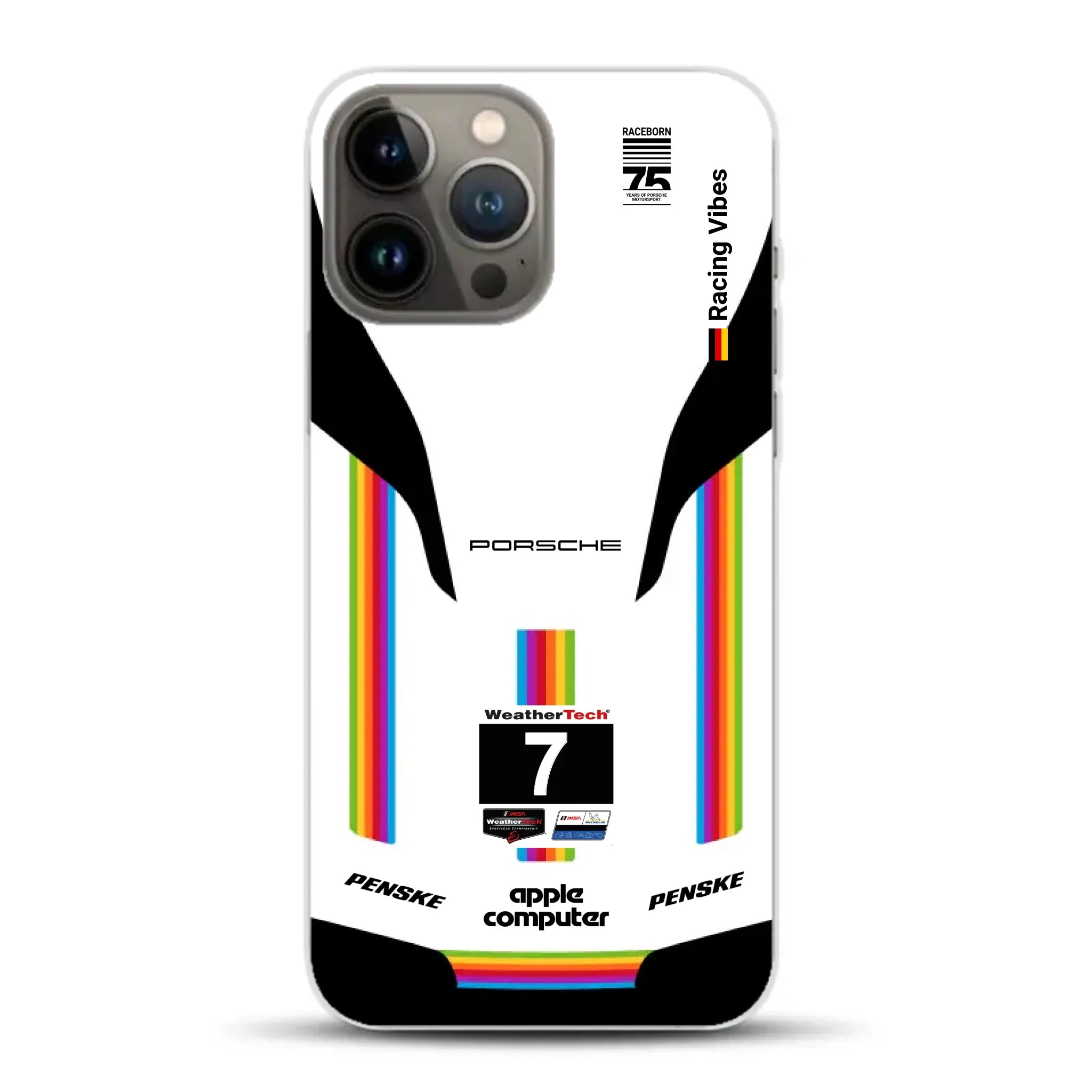 Porsche 963 Apple Retro Livery - Custodia per cellulare personalizzata per iPhone