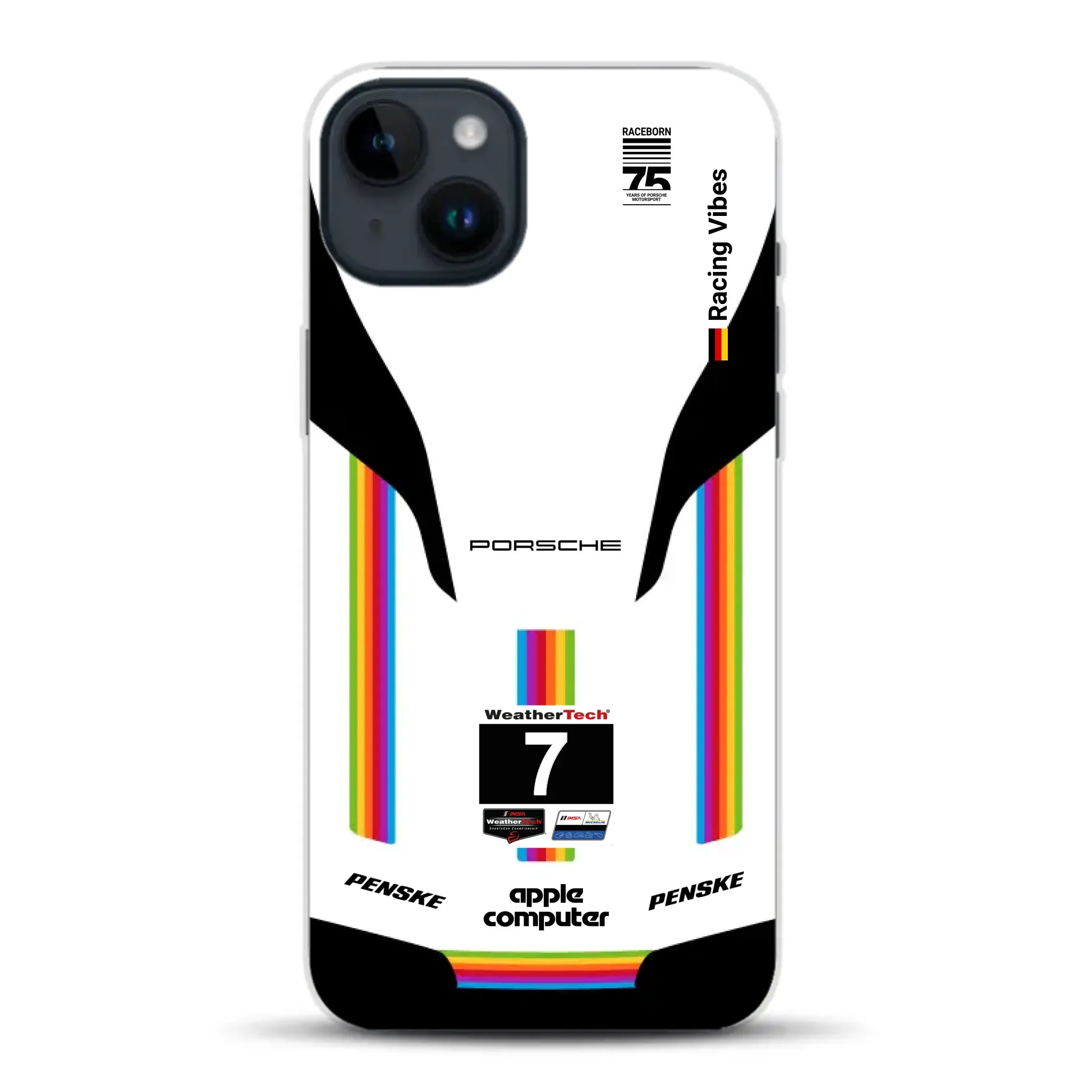 Porsche 963 Apple Retro Livery - Custodia per cellulare personalizzata per iPhone