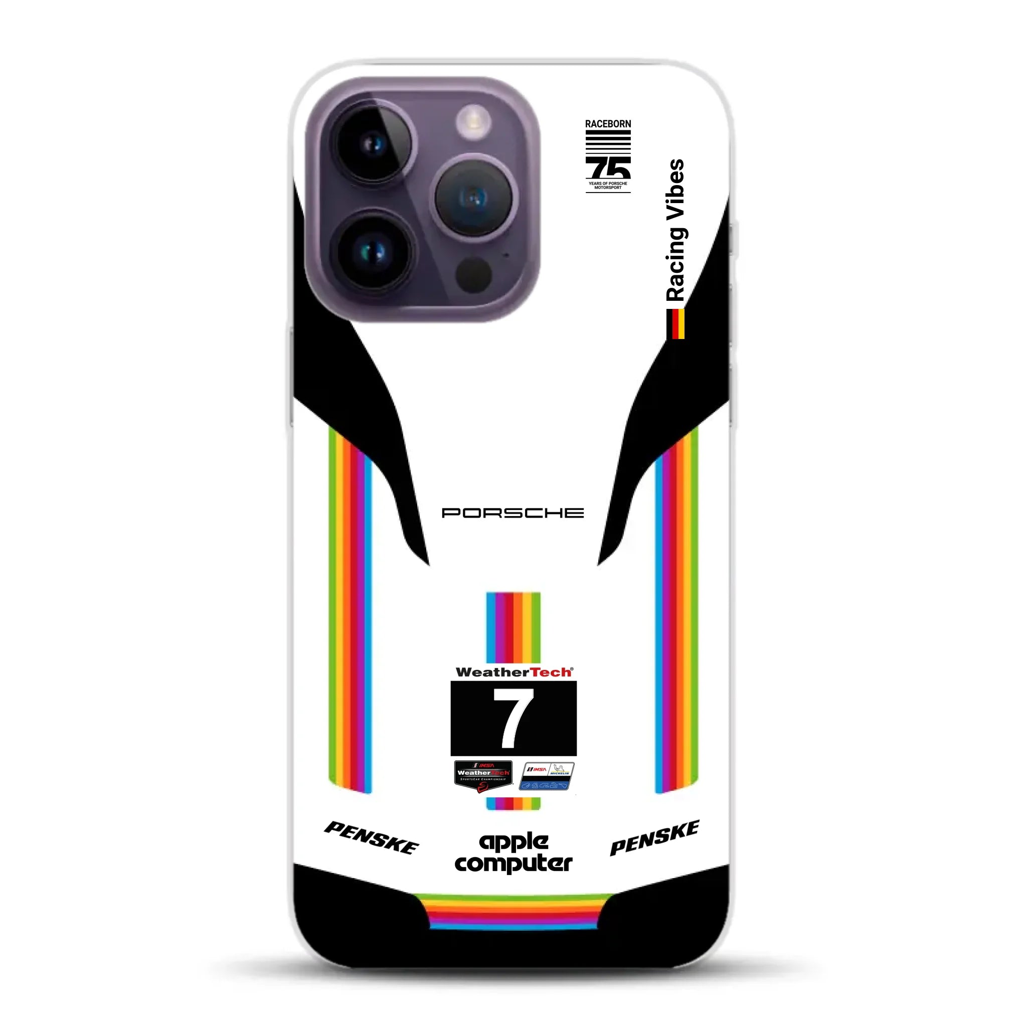 Porsche 963 Apple Retro Livery - Custodia per cellulare personalizzata per iPhone
