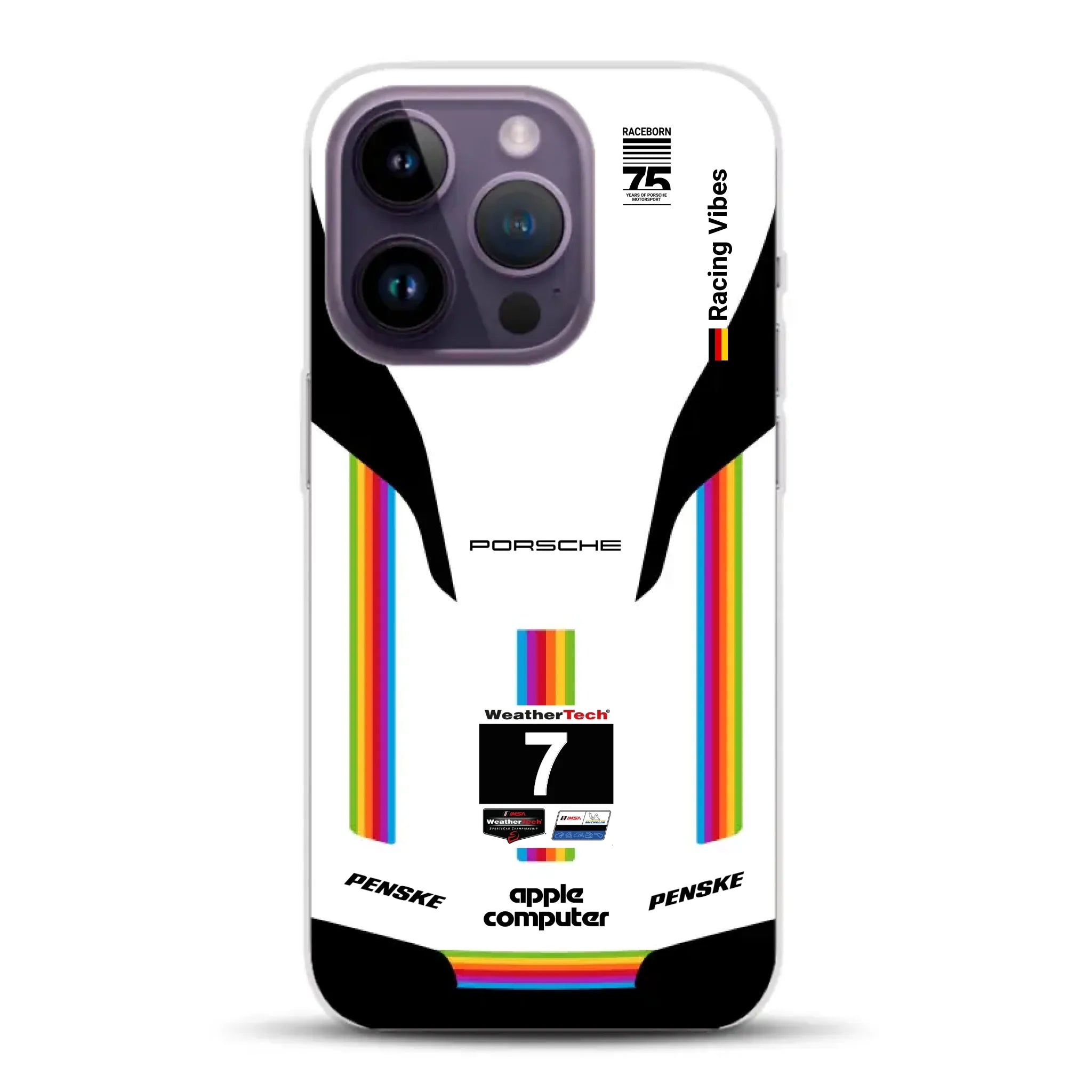 Porsche 963 Apple Retro Livery - Custodia per cellulare personalizzata per iPhone