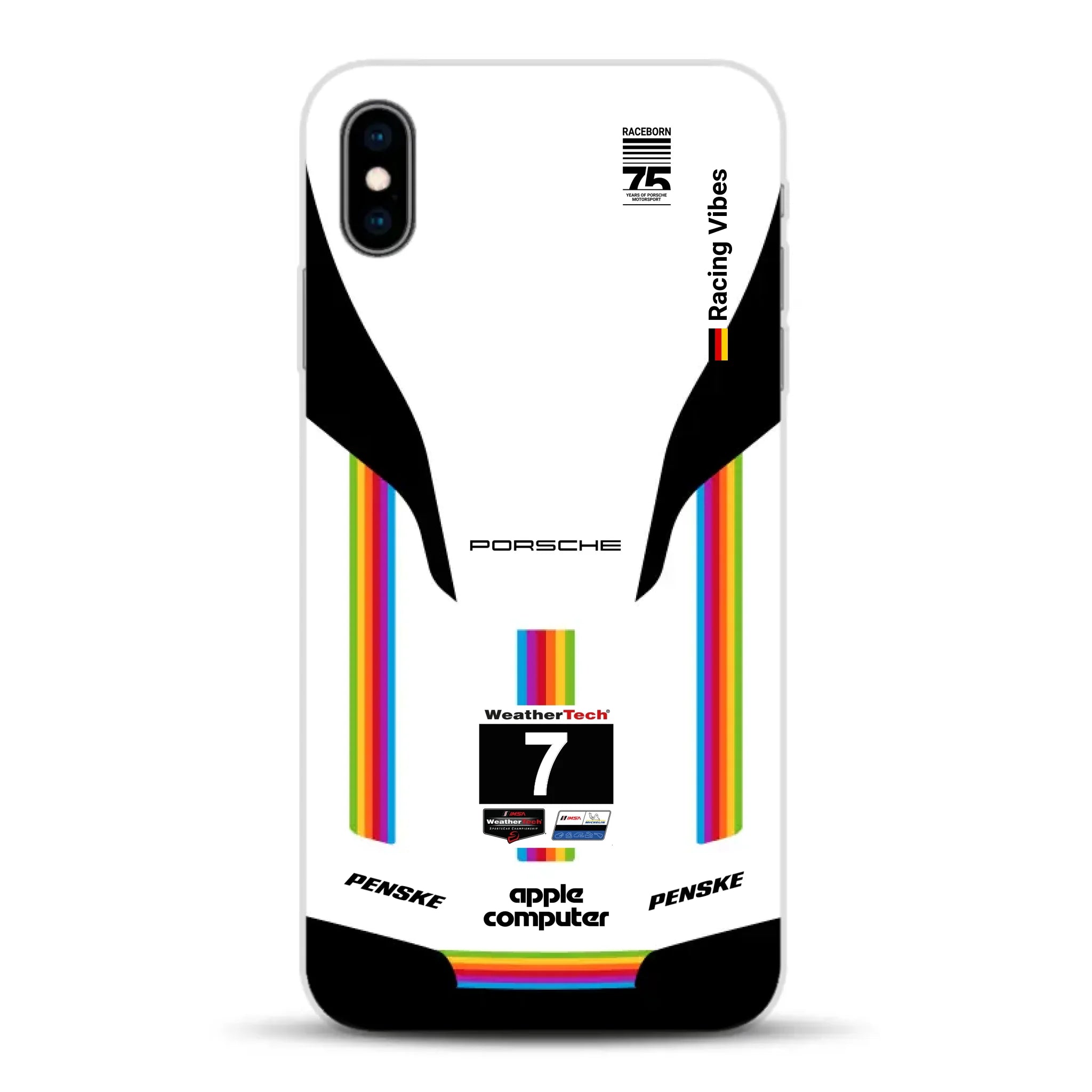 Porsche 963 Apple Retro Livery - Custodia per cellulare personalizzata per iPhone