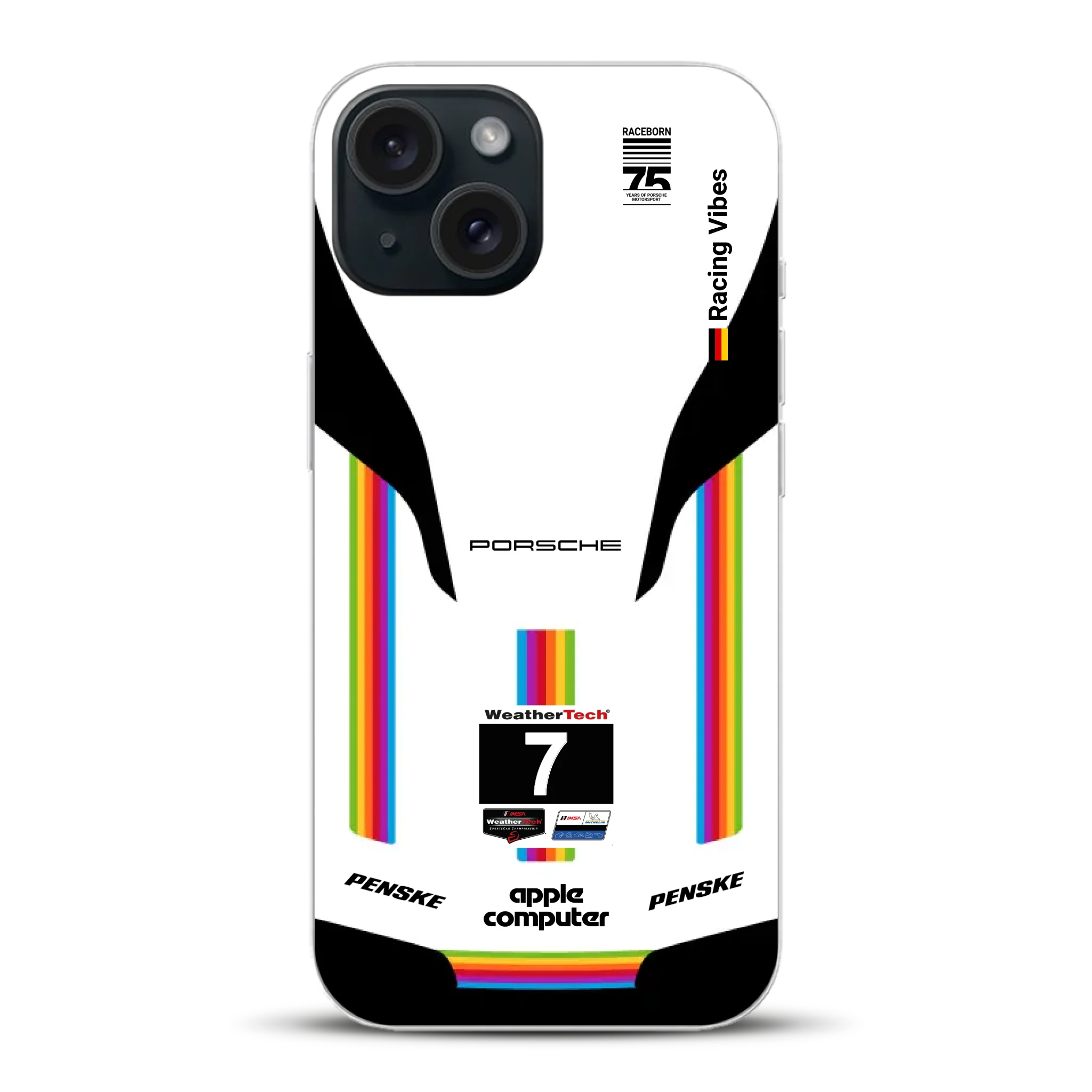 Porsche 963 Apple Retro Livery - Custodia per cellulare personalizzata per iPhone