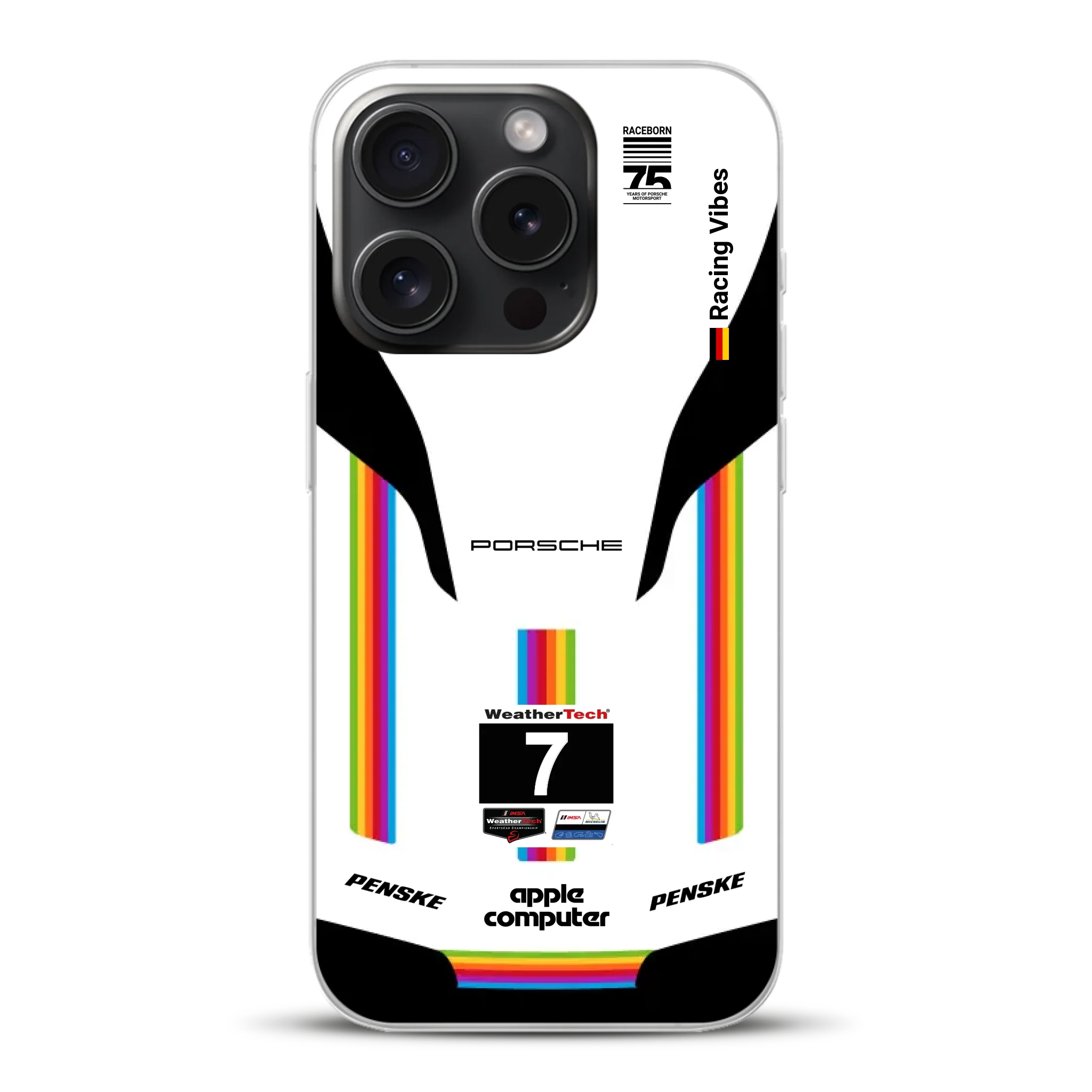 Porsche 963 Apple Retro Livery - Custodia per cellulare personalizzata per iPhone